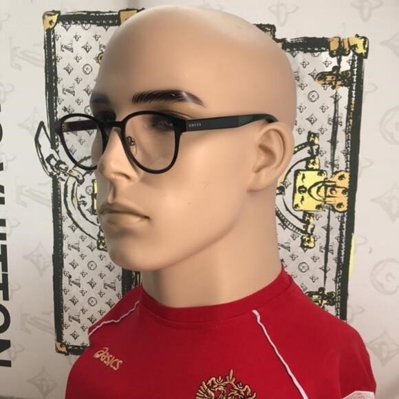 Gucci GG0161O 002 – Gloss Black with Green & Red Web Stripes | 48-23-145 | New A - Picture 4 of 11